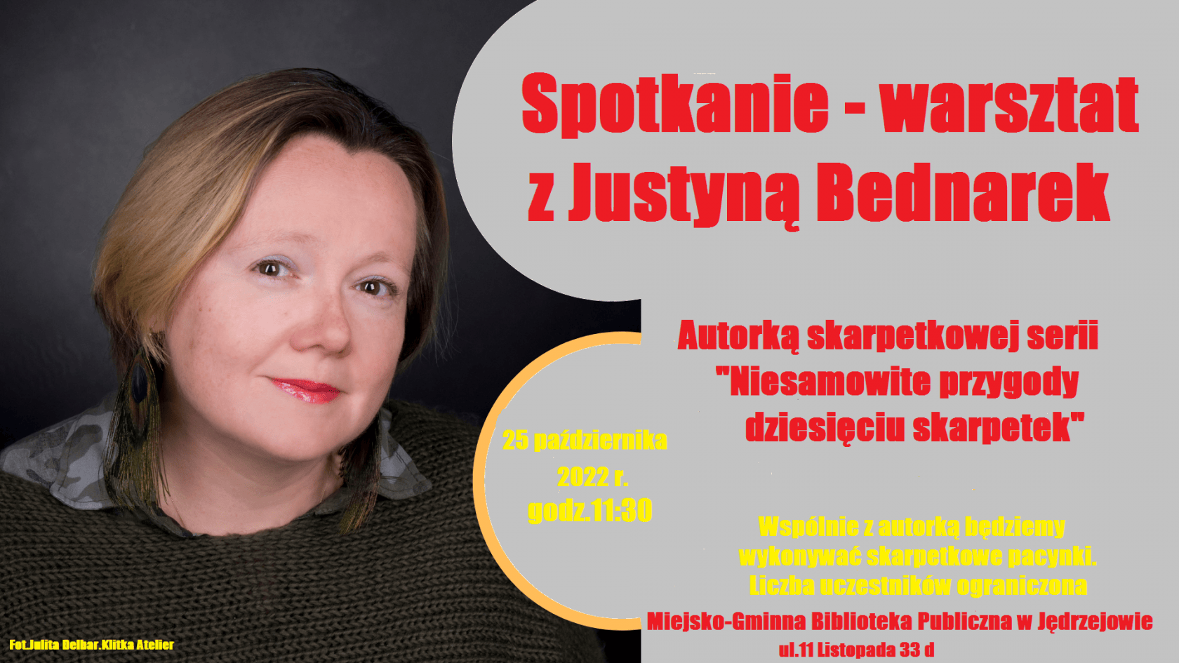 Spotkanie autorskie z Justyną Bednarek