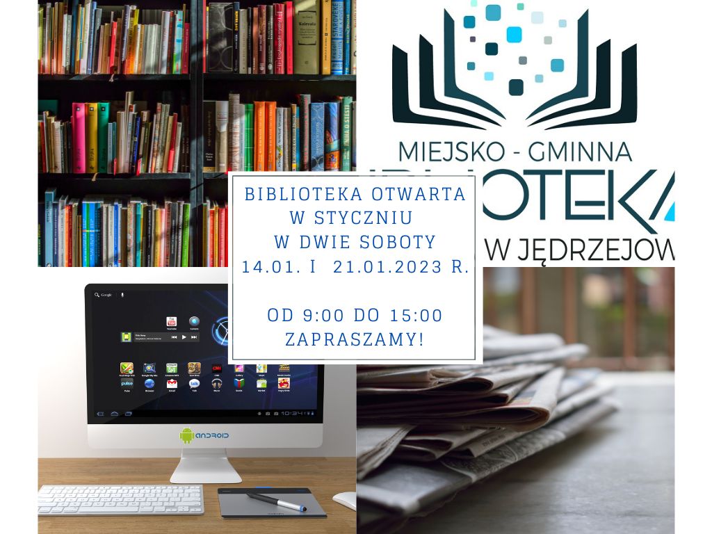 Zapraszamy do biblioteki w dwie styczniowe soboty