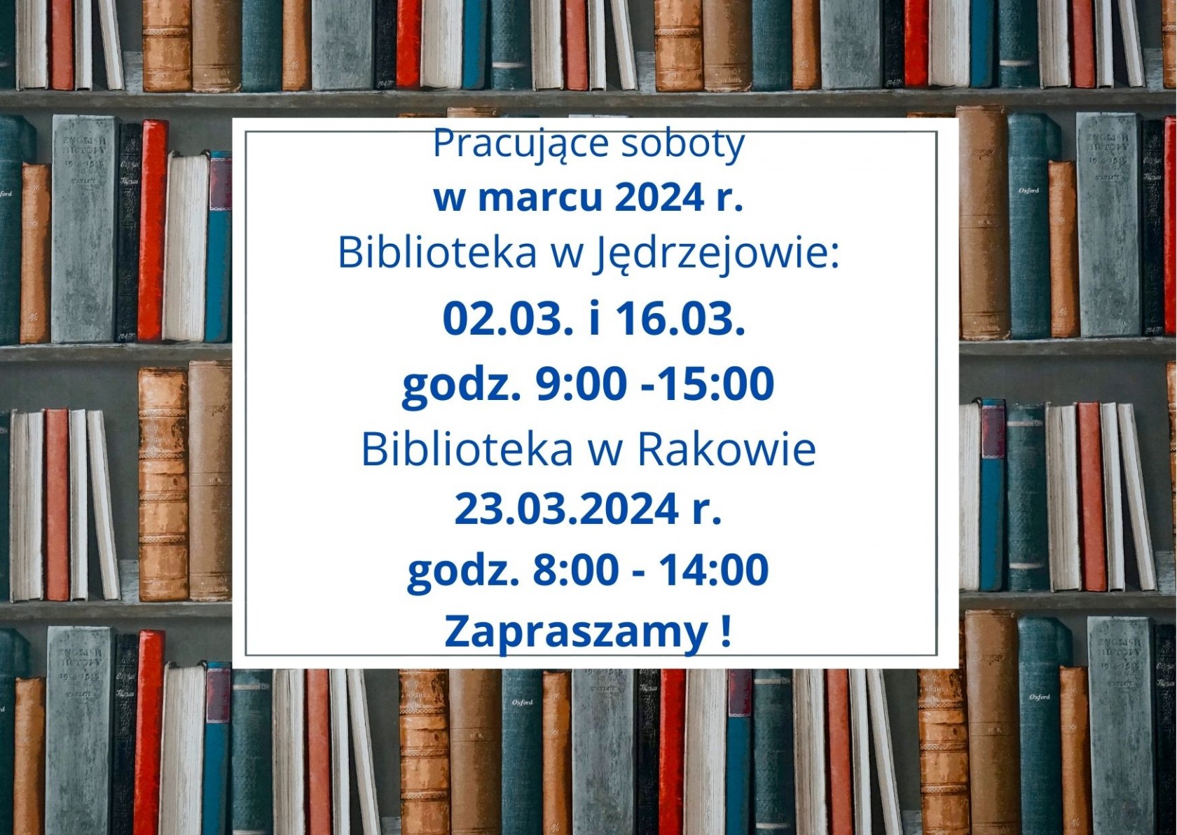 Pracujące soboty w marcu 2024 r.