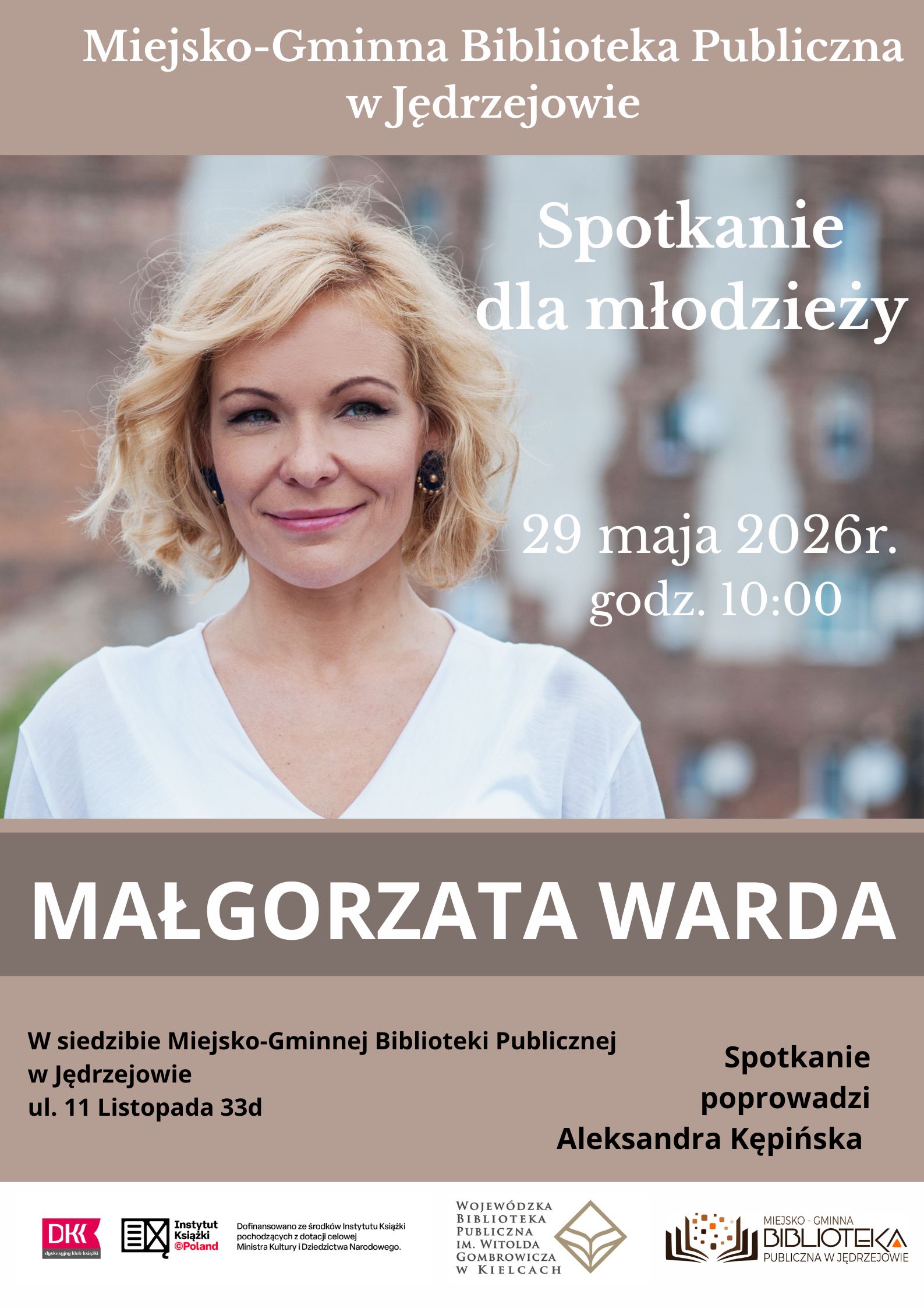 Spotkanie autorskie z Małgorzatą Wardą