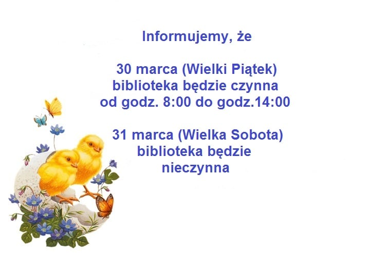 Godziny otwarcia w święta